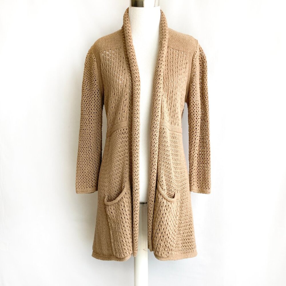 Angel of the North Longline Open Cardigan with Pockets